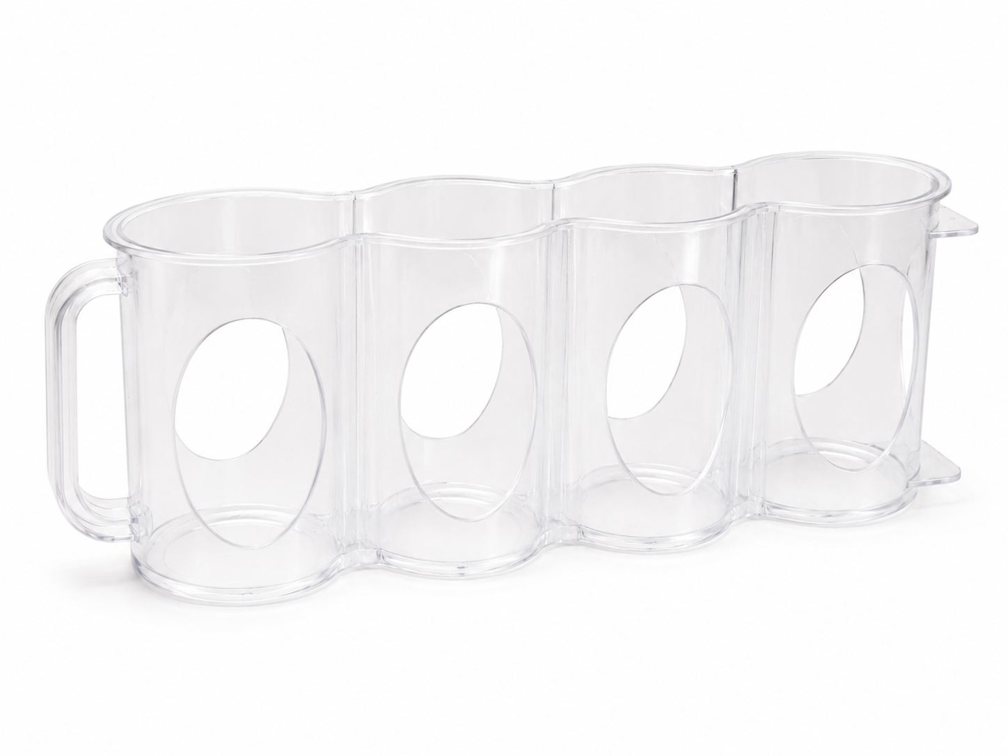 Suporte organizador de latas acrílico transparente vazio