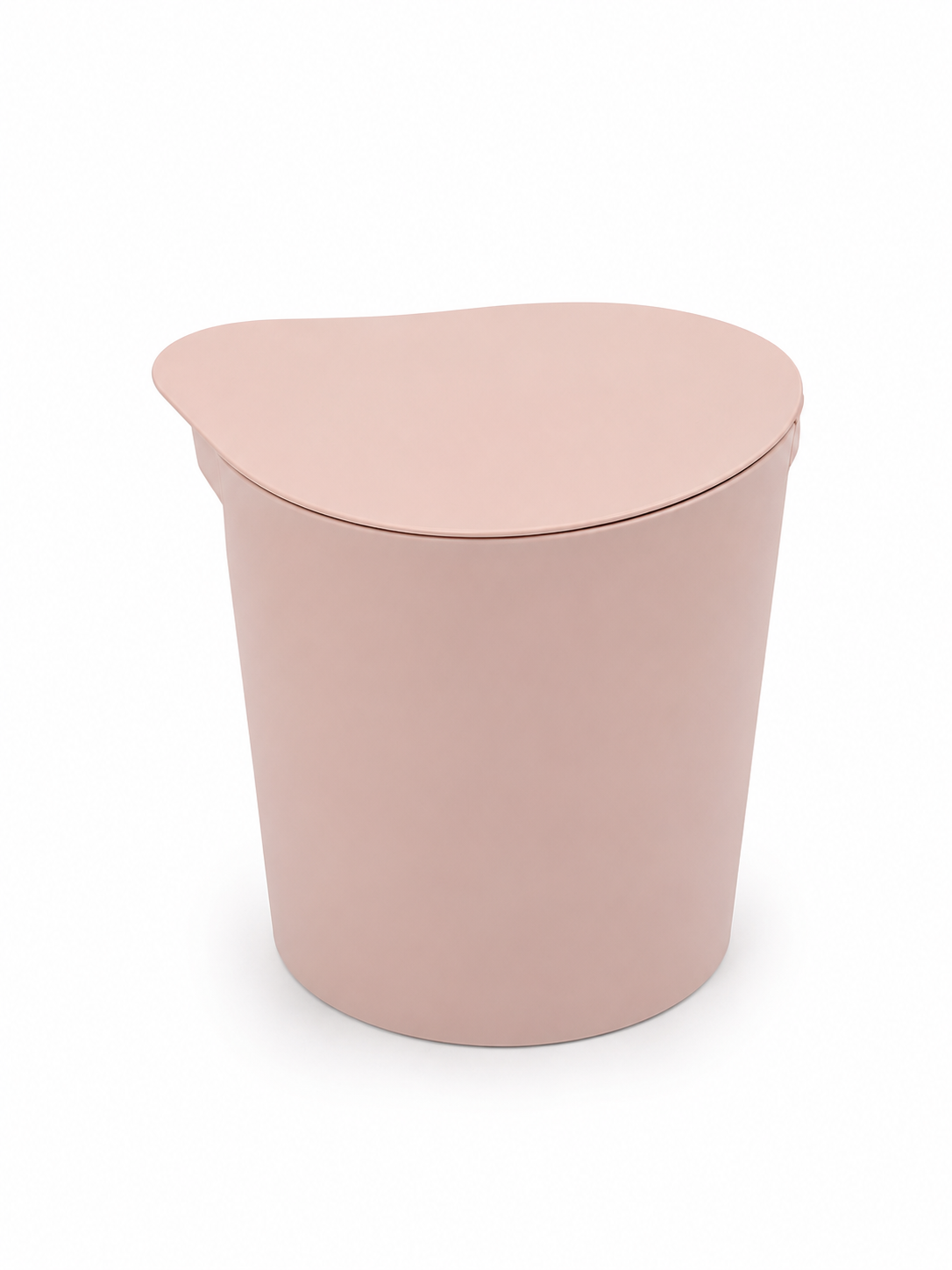Lixeira de mesa rosa 1,5 litros fechada com tampa