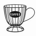Porta-Cápsula “Coffee” em Ferro Preto — Formato Xícara