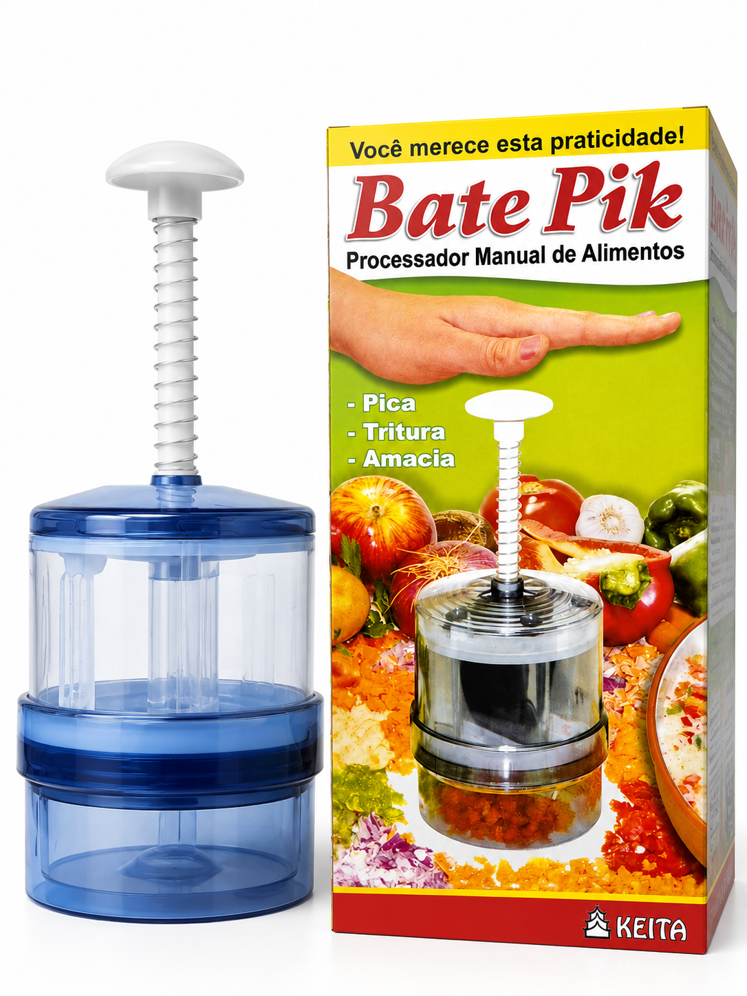Bate Pik – Processador Manual de Alimentos Keita