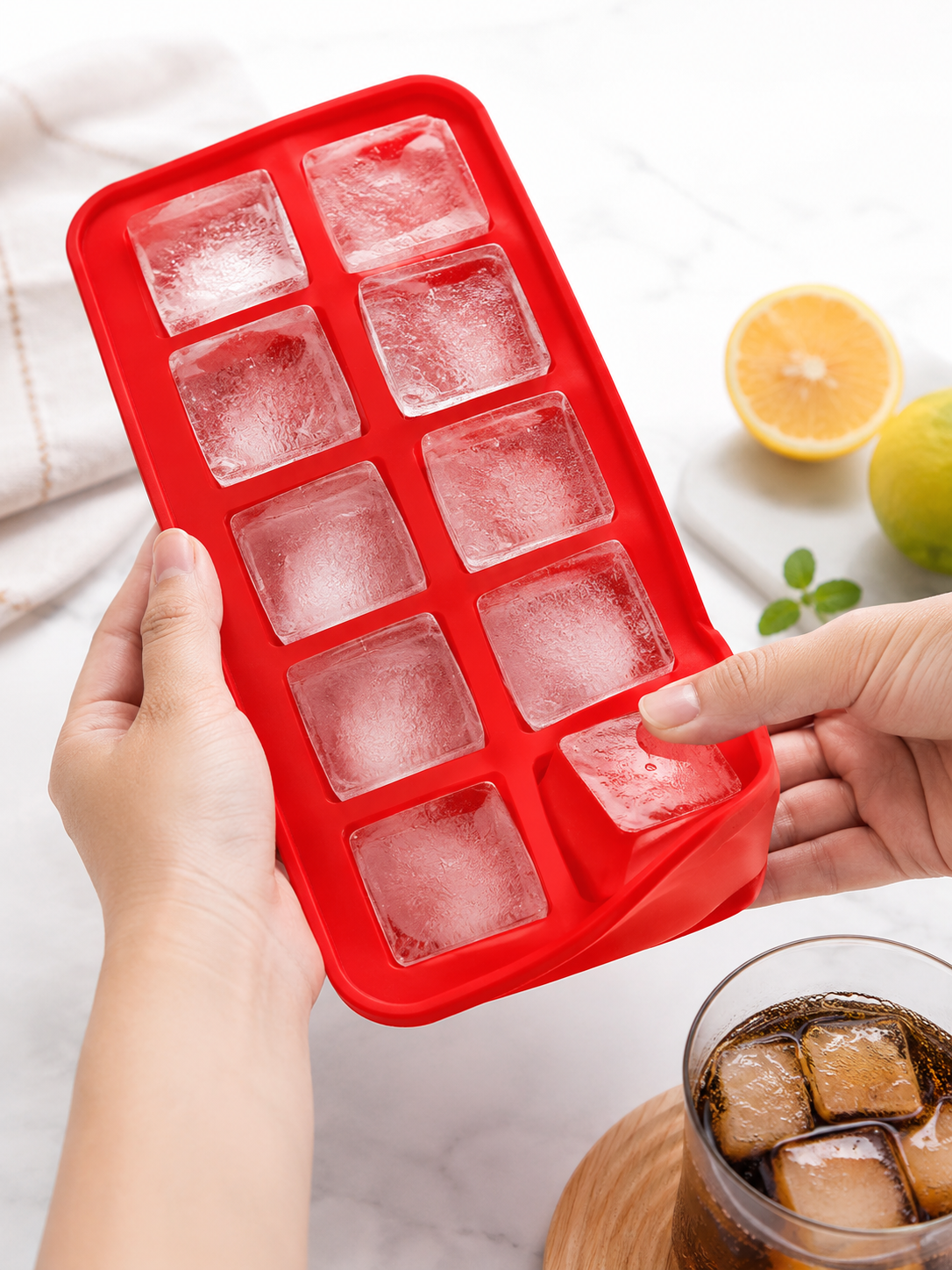 Forma para Gelo de Silicone 12 Cubos