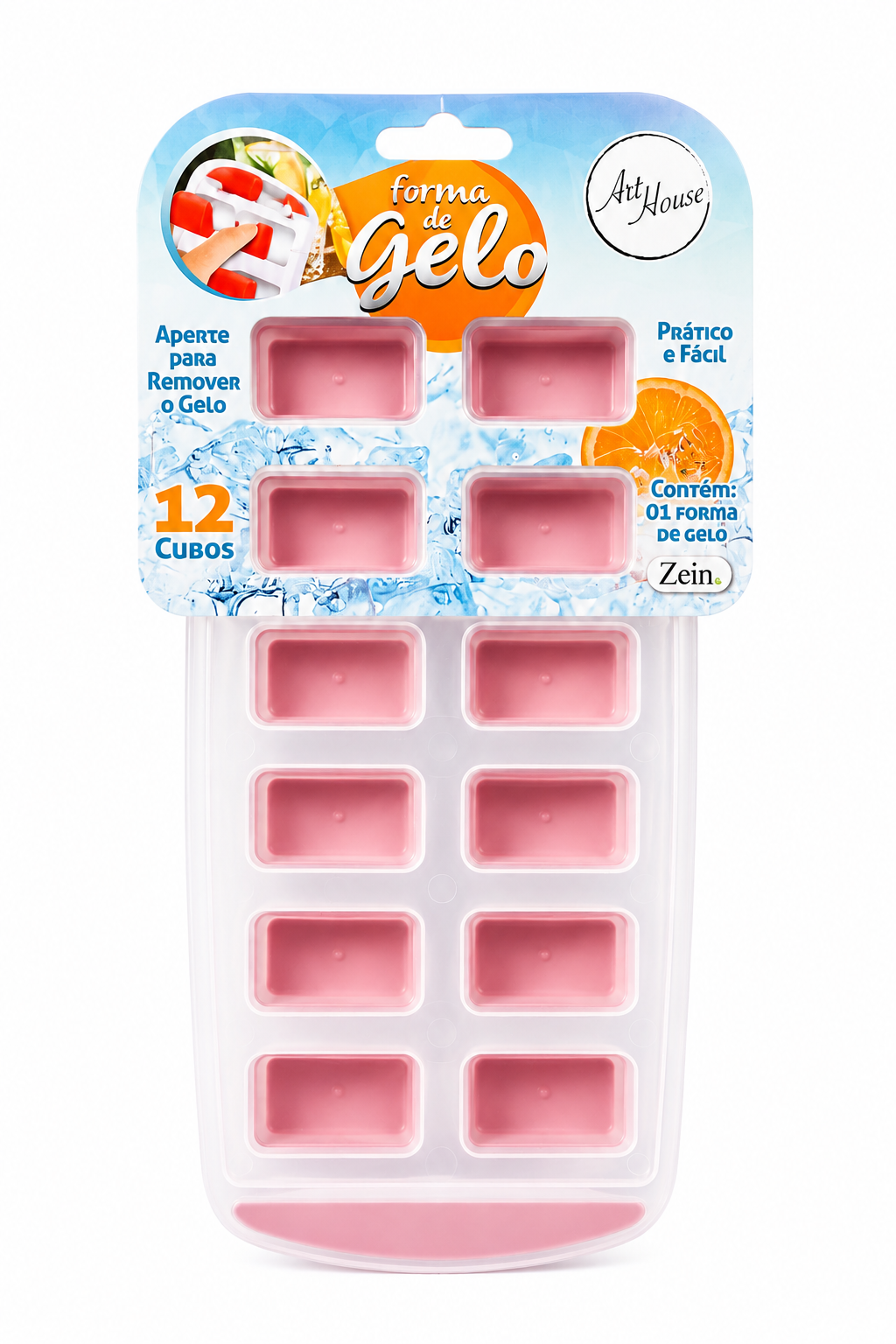 Forma de Gelo Art House 12 Cubos Zein