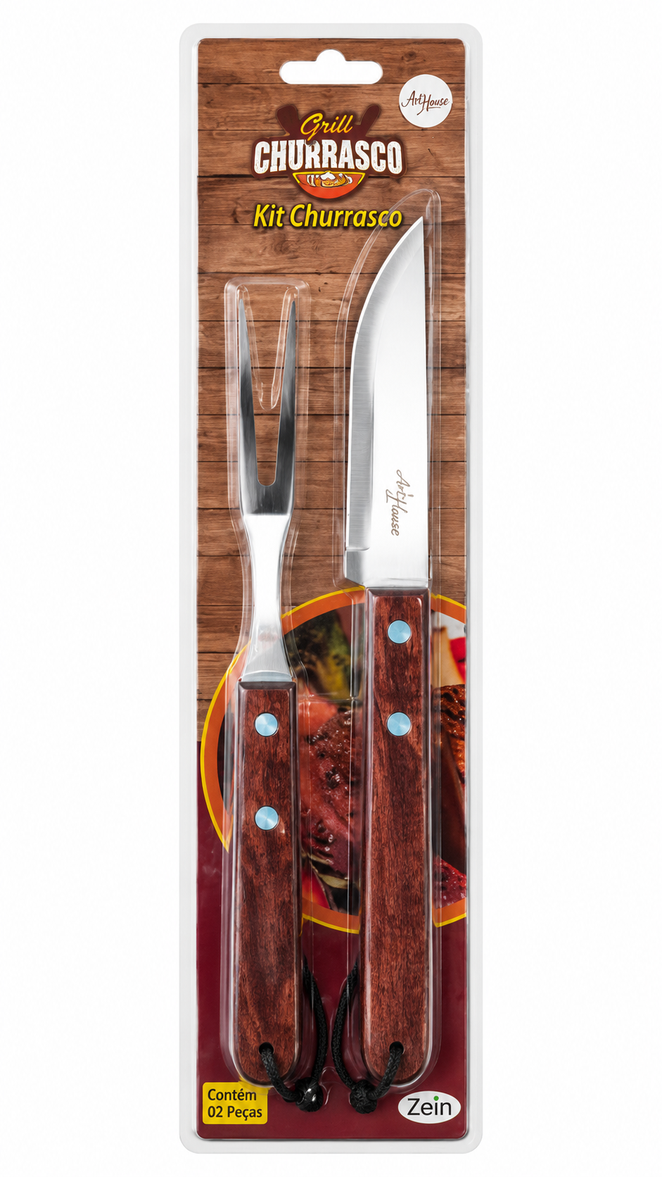Kit Churrasco Grill Art House 2 Peças Zein