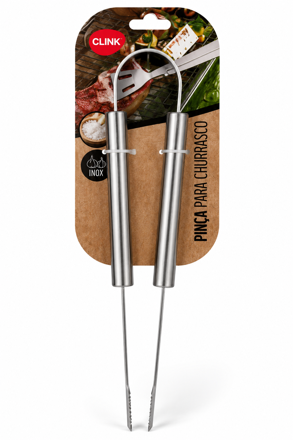 Pinça para Churrasco Inox Clink