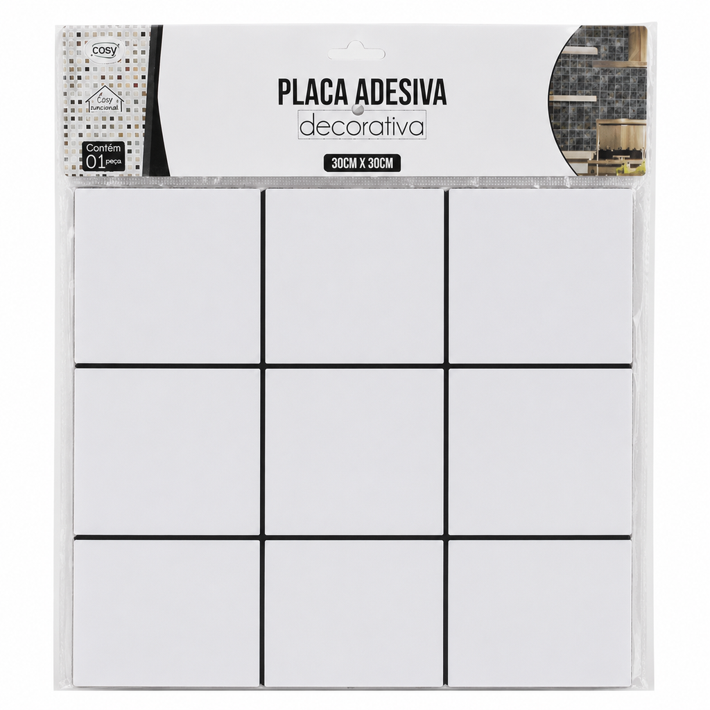 Placa Adesiva Decorativa 30x30cm – Revestimento sem Obra