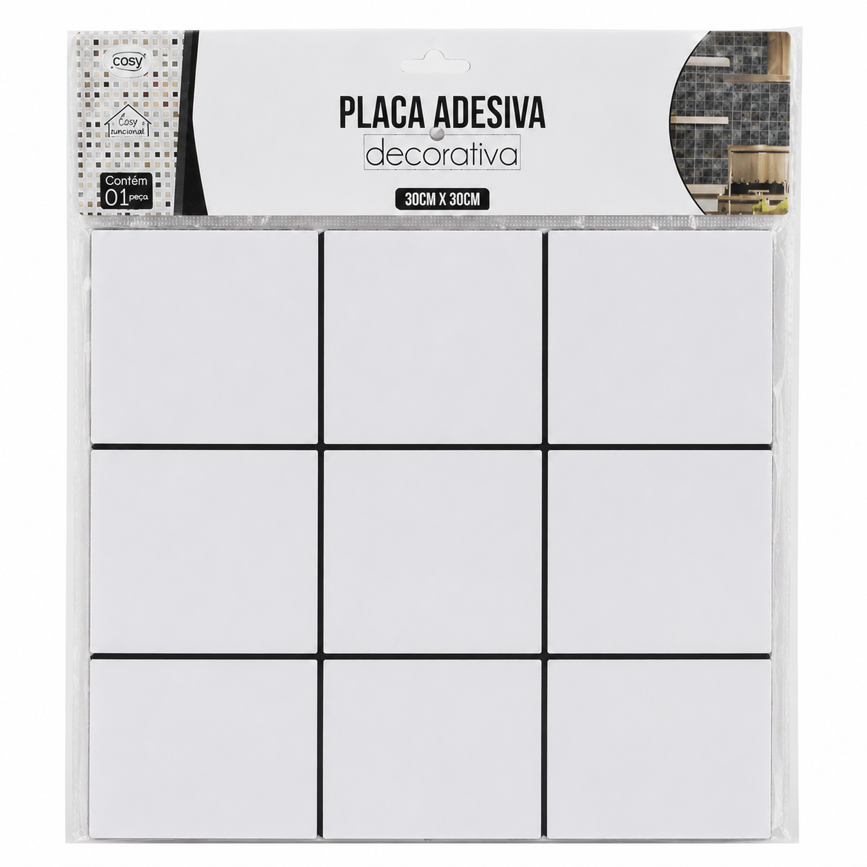 Placa Adesiva Decorativa 30x30cm – Revestimento sem Obra